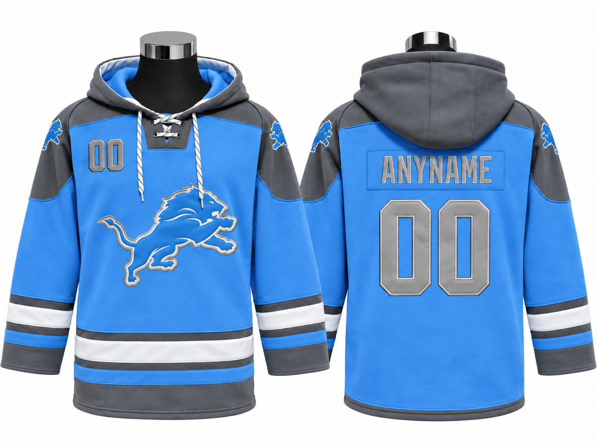 Royal Blue/Silver/White Hoodie Custom