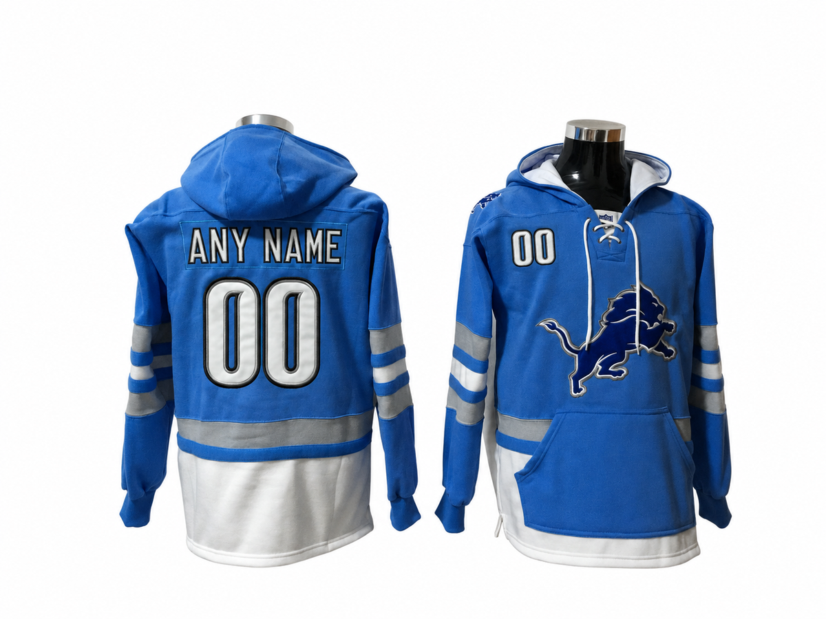 Royal Blue/Silver/White Hoodie Custom