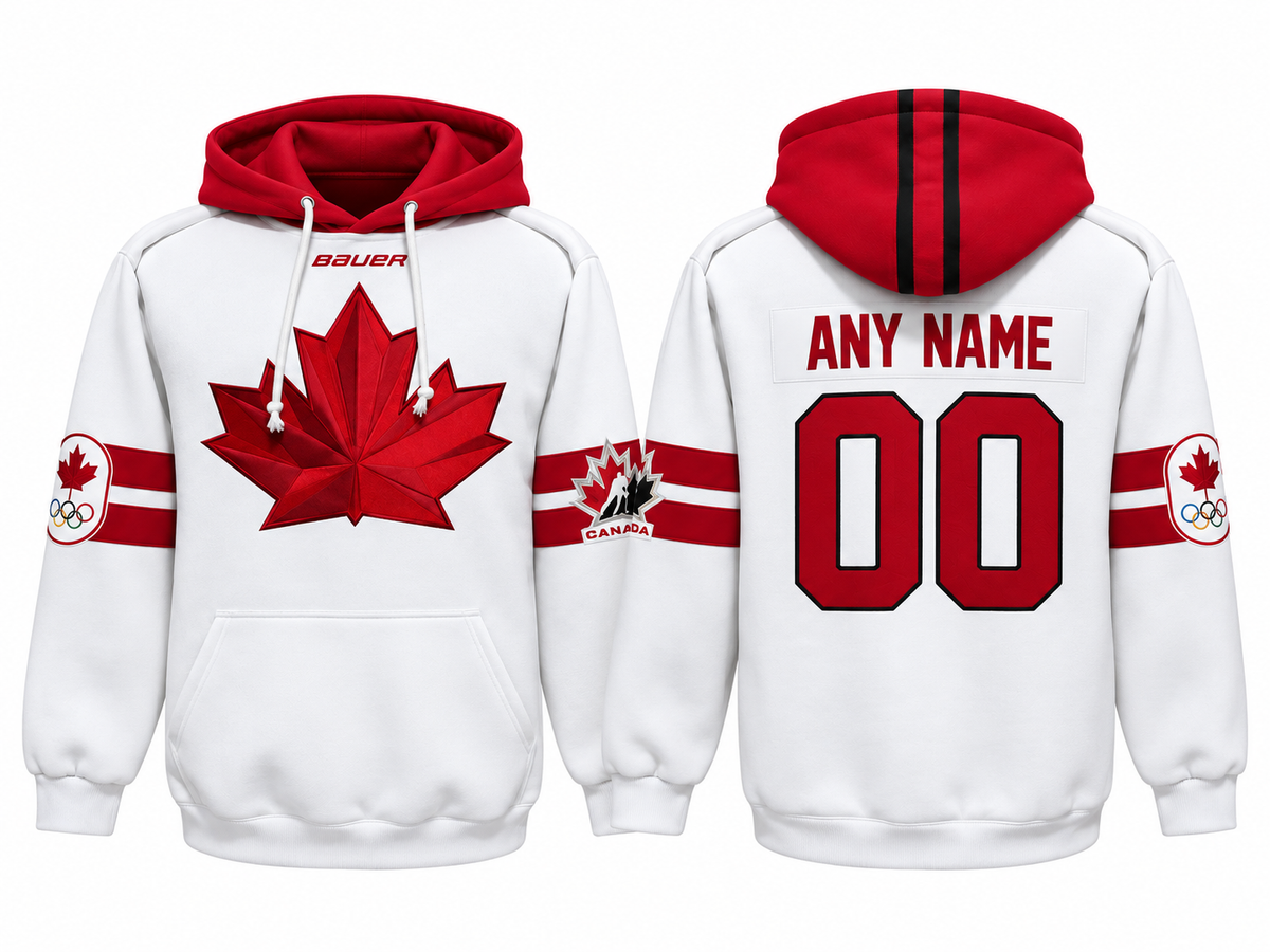 White/Red Hoodie Custom