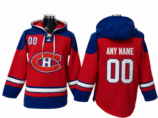 Blue/Red Hoodie Custom
