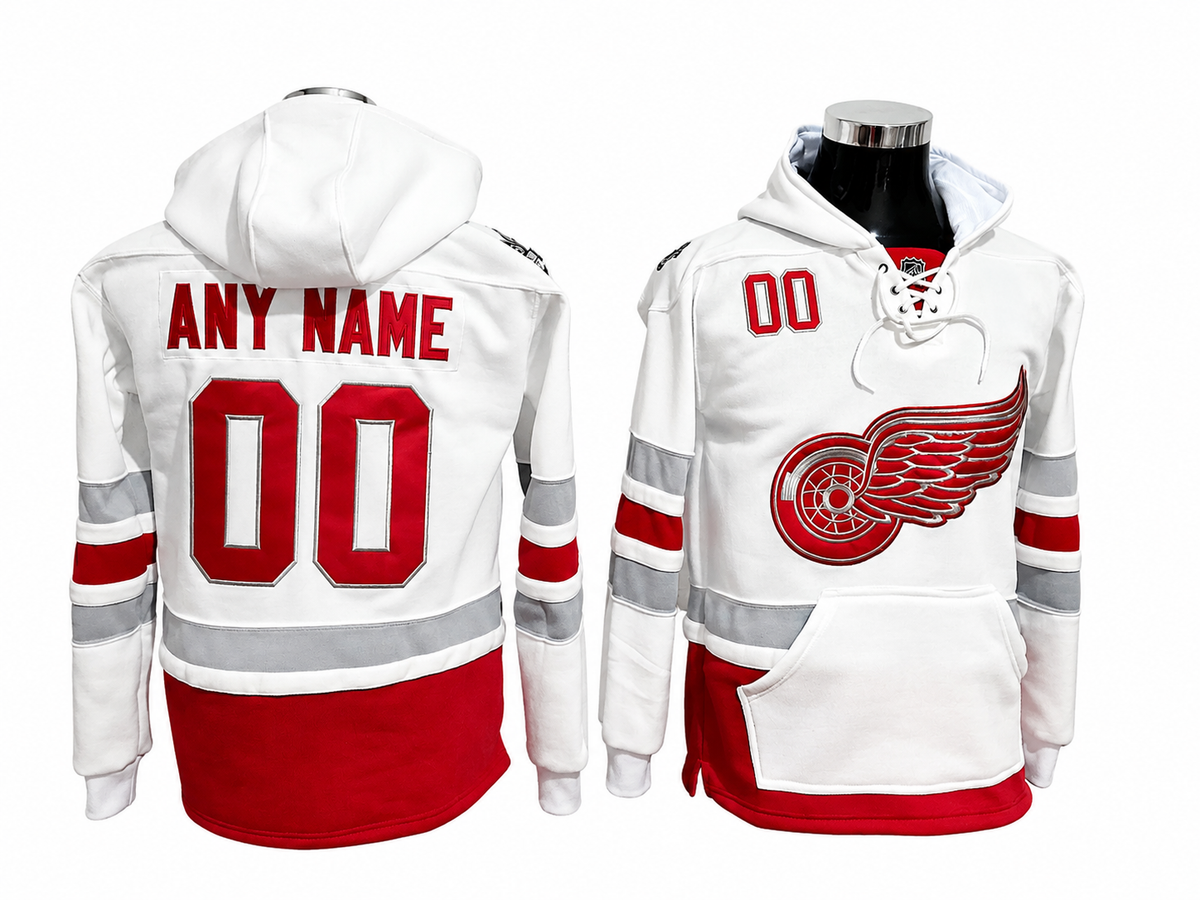 White/Red Hoodie Custom