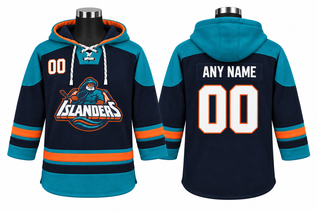 Navy/Teal Hoodie Custom