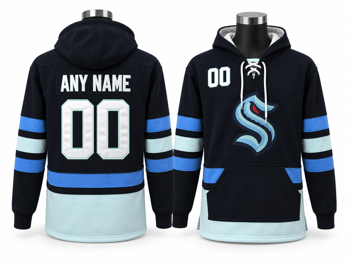 Navy/Teal Hoodie Custom