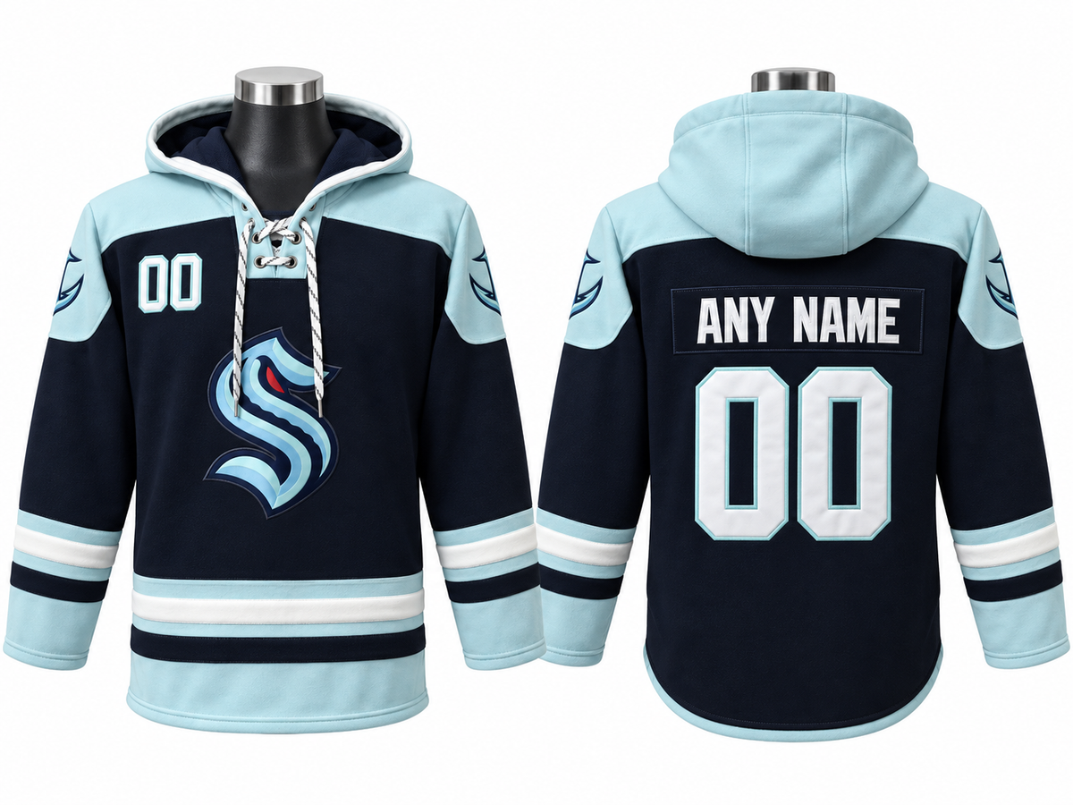 Navy/Teal Hoodie Custom