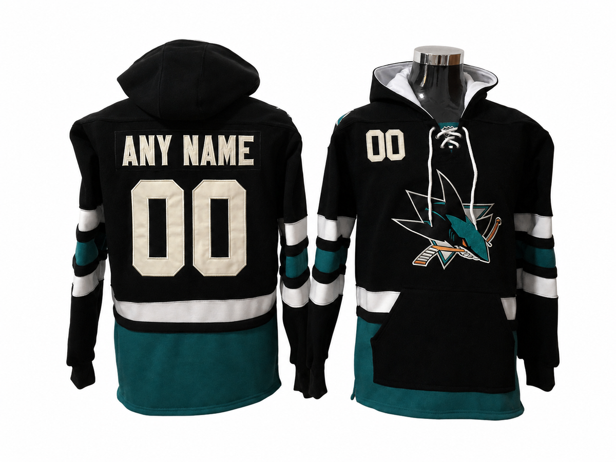 Black/Teal Hoodie Custom