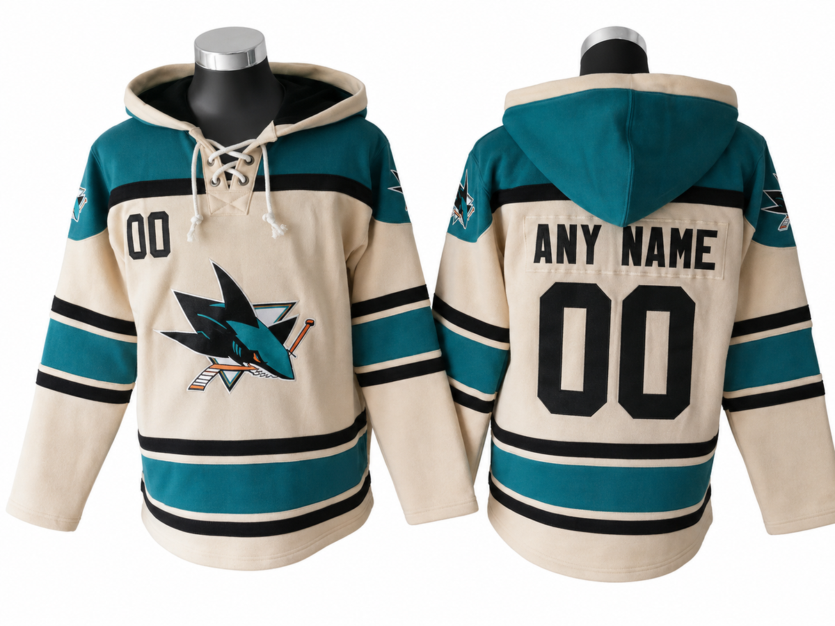 White/Teal Hoodie Custom