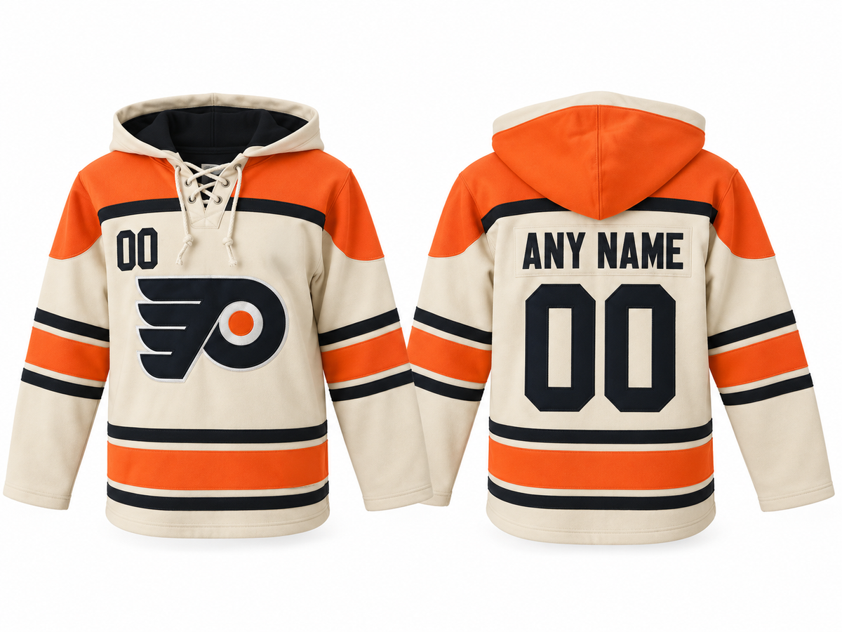 White/Orange Hoodie Custom