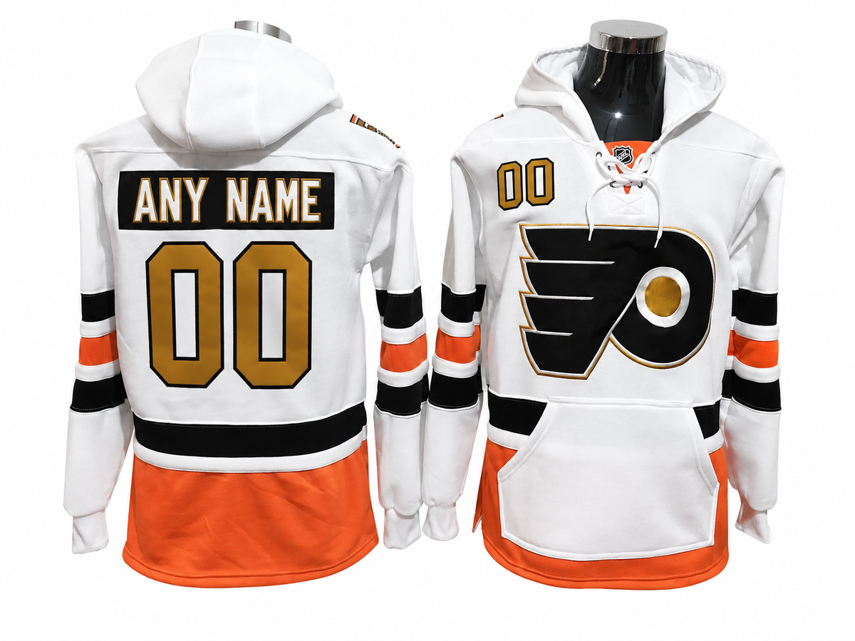 White/Orange Hoodie Custom