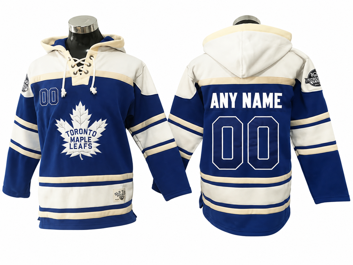 Cream/Blue Hoodie Custom