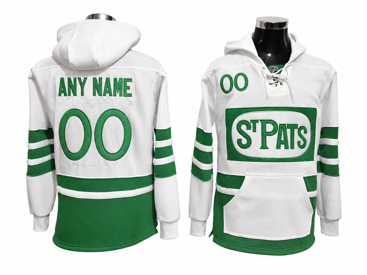 White/Green Hoodie Custom