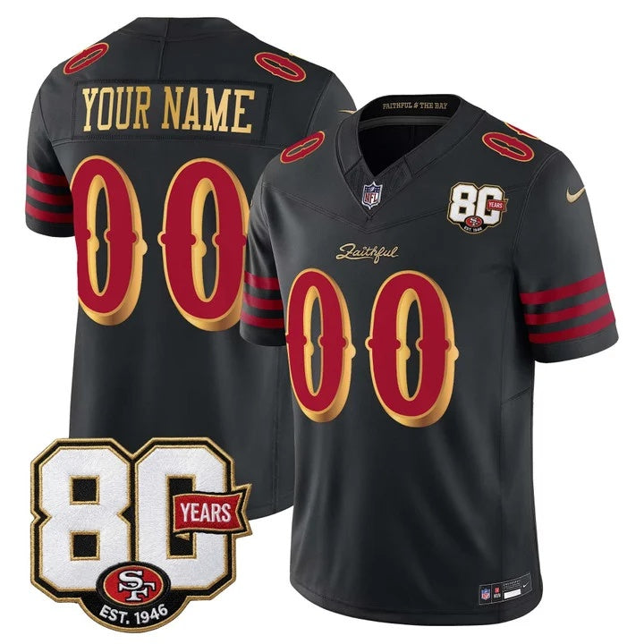 San Francisco 80th Anniversary Patch Custom Jersey - Rivalries Edition