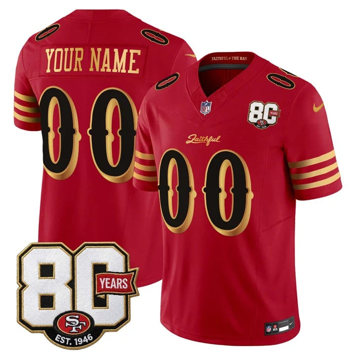 San Francisco 80th Anniversary Patch Custom Jersey - Rivalries Edition