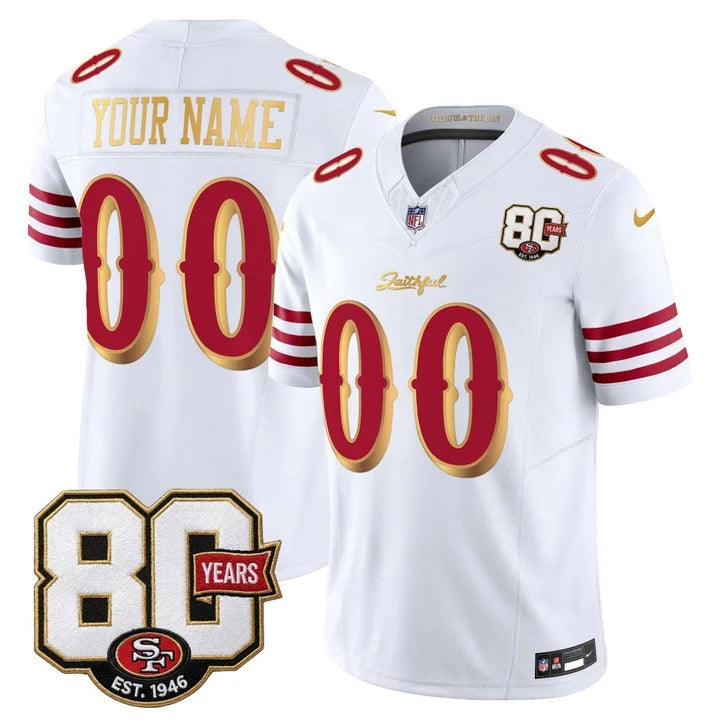 San Francisco 80th Anniversary Patch Custom Jersey - Rivalries Edition
