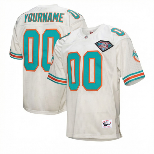 Dolphins Custom Football Jersey (Ships 2-4 weeks)