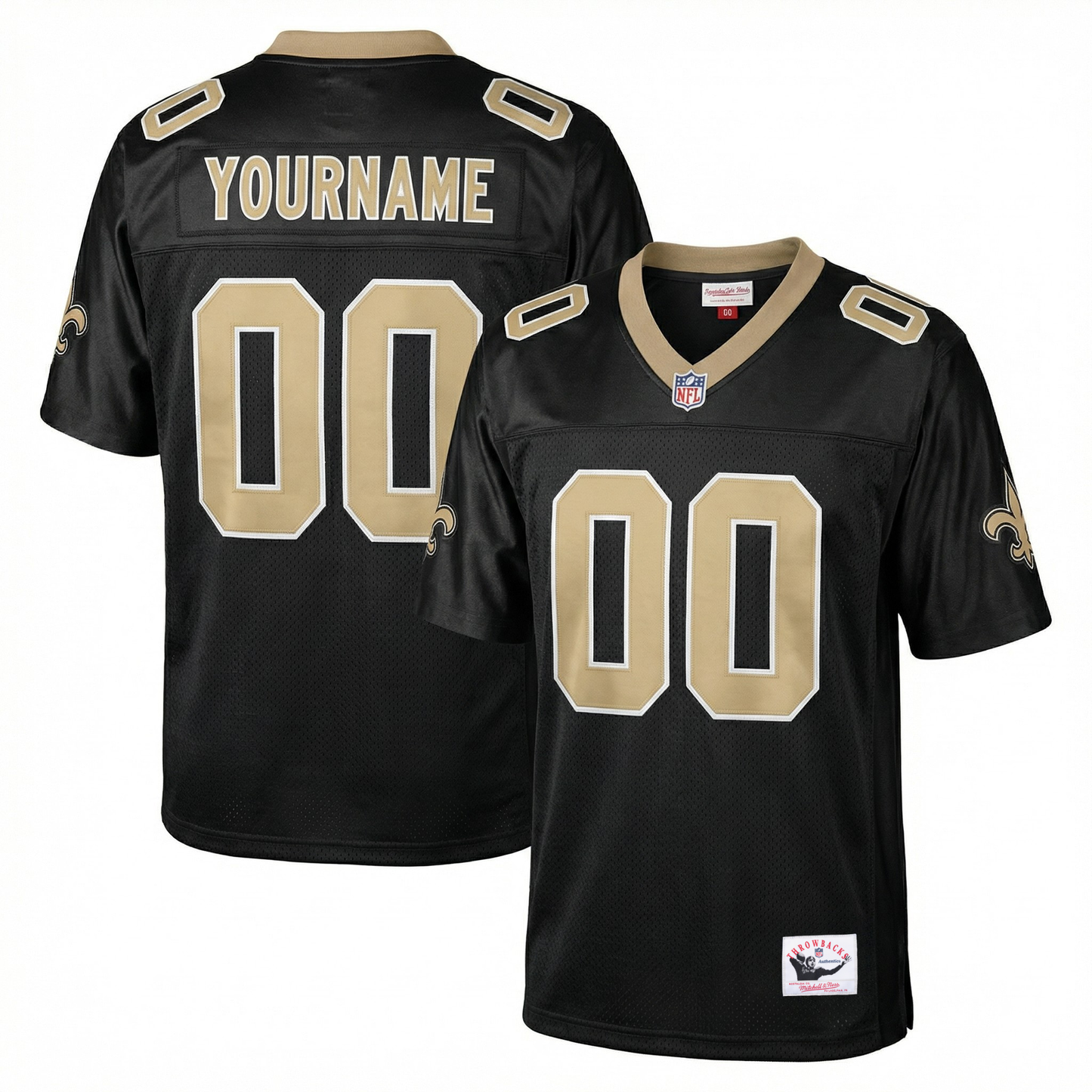 Saints Custom Football Jersey (Ships in 3–6 Weeks)