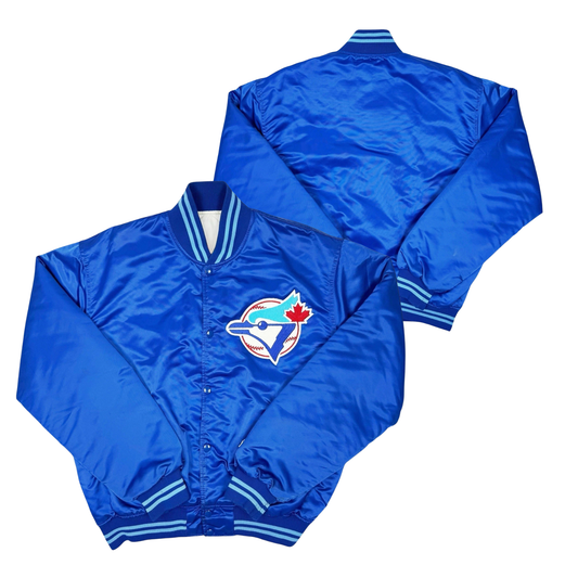 Blue Jays Throwback Satin Bomber – (Pre order Ships in 2-4 weeks)