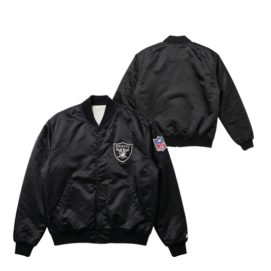 Raiders Throwback Satin Bomber – (Pre order Ships in 3-6 weeks)