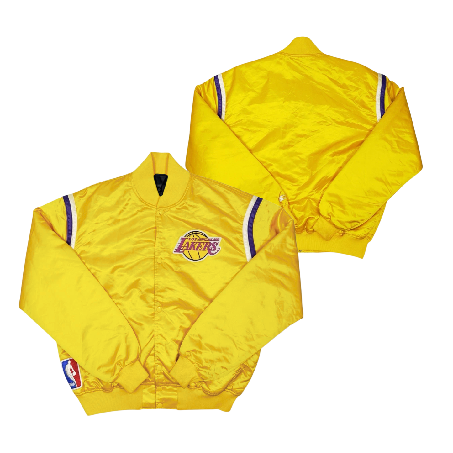 Lakers Throwback Satin Bomber – (Pre order Ships in 3-6 weeks)