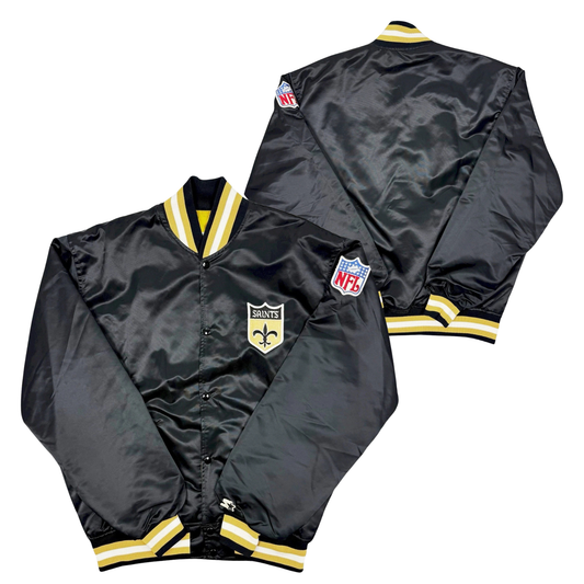 Saints Throwback Satin Bomber – (Pre order Ships in 3-6 weeks)