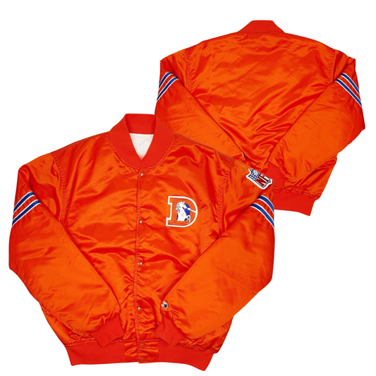 Broncos Throwback Satin Bomber – (Pre order Ships in 3-6 weeks)