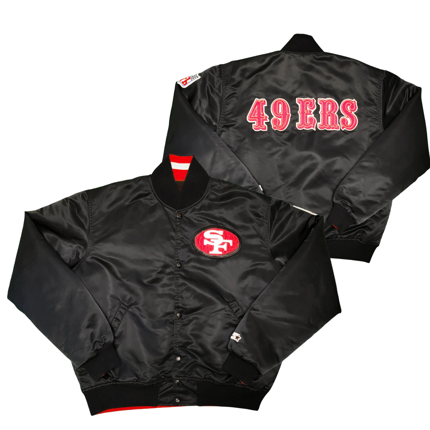 49ers Throwback Satin Bomber – (Pre order Ships in 3-6 weeks)