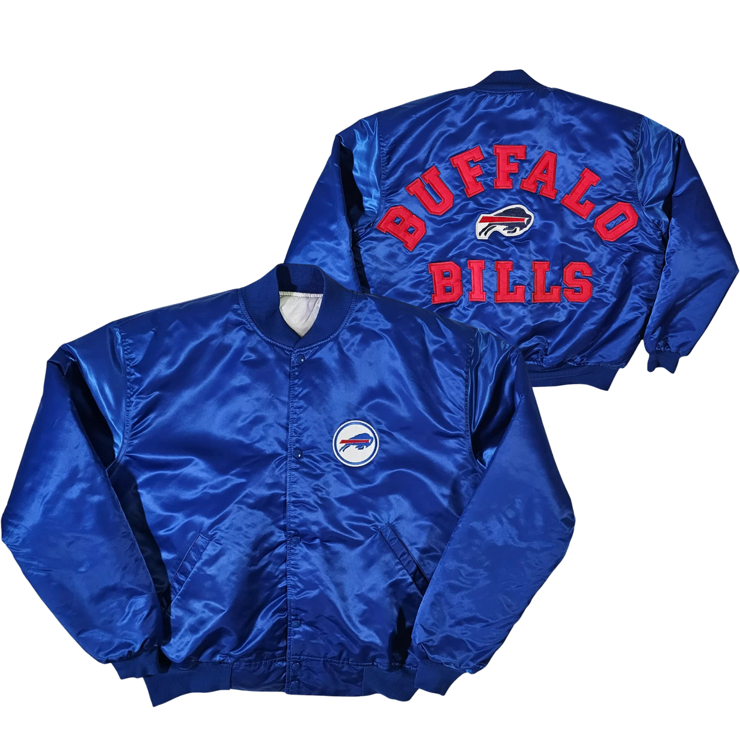 Bills Throwback Satin Bomber – (Pre order Ships in 3-6 weeks)