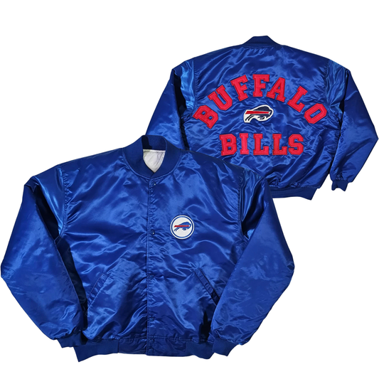 Bills Throwback Satin Bomber – (Pre order Ships in 3-6 weeks)