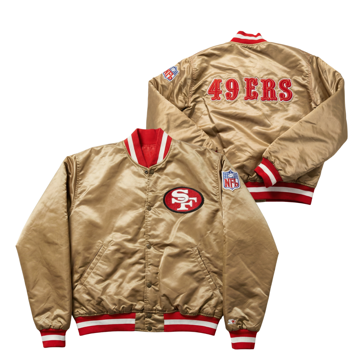 49ers Throwback Satin Bomber – (Pre order Ships in 3-6 weeks)
