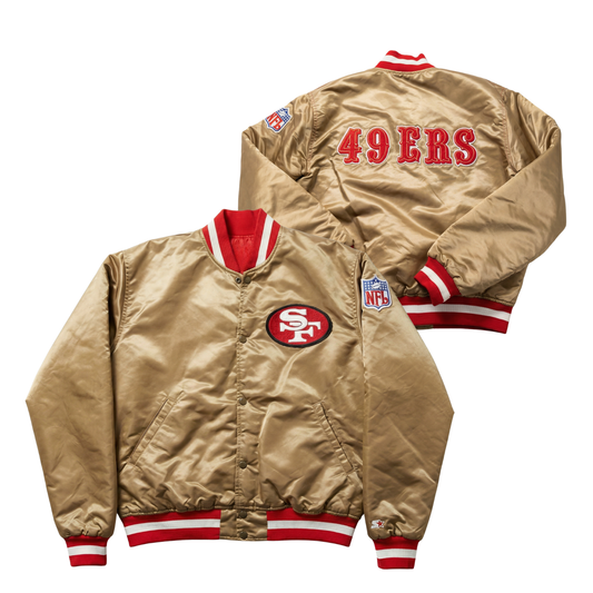 49ers Throwback Satin Bomber – (Pre order Ships in 3-6 weeks)