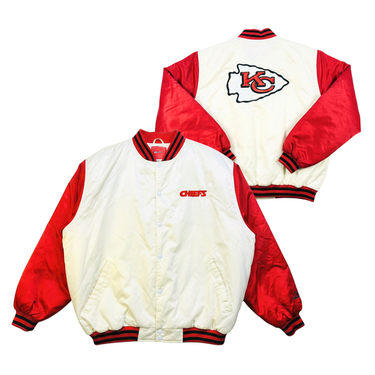 Chiefs Throwback Satin Bomber – (Pre order Ships in 3-6 weeks)