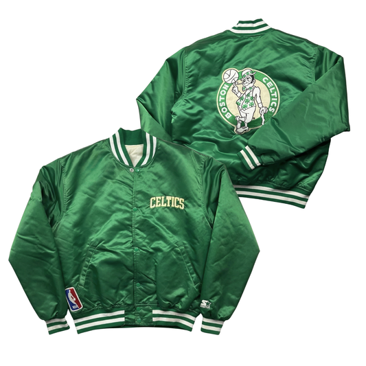 Celtics Throwback Satin Bomber – (Pre order Ships in 3-6 weeks)