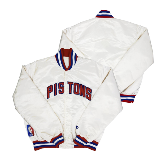 Pistons Throwback Satin Bomber – (Pre order Ships in 3-6 weeks)