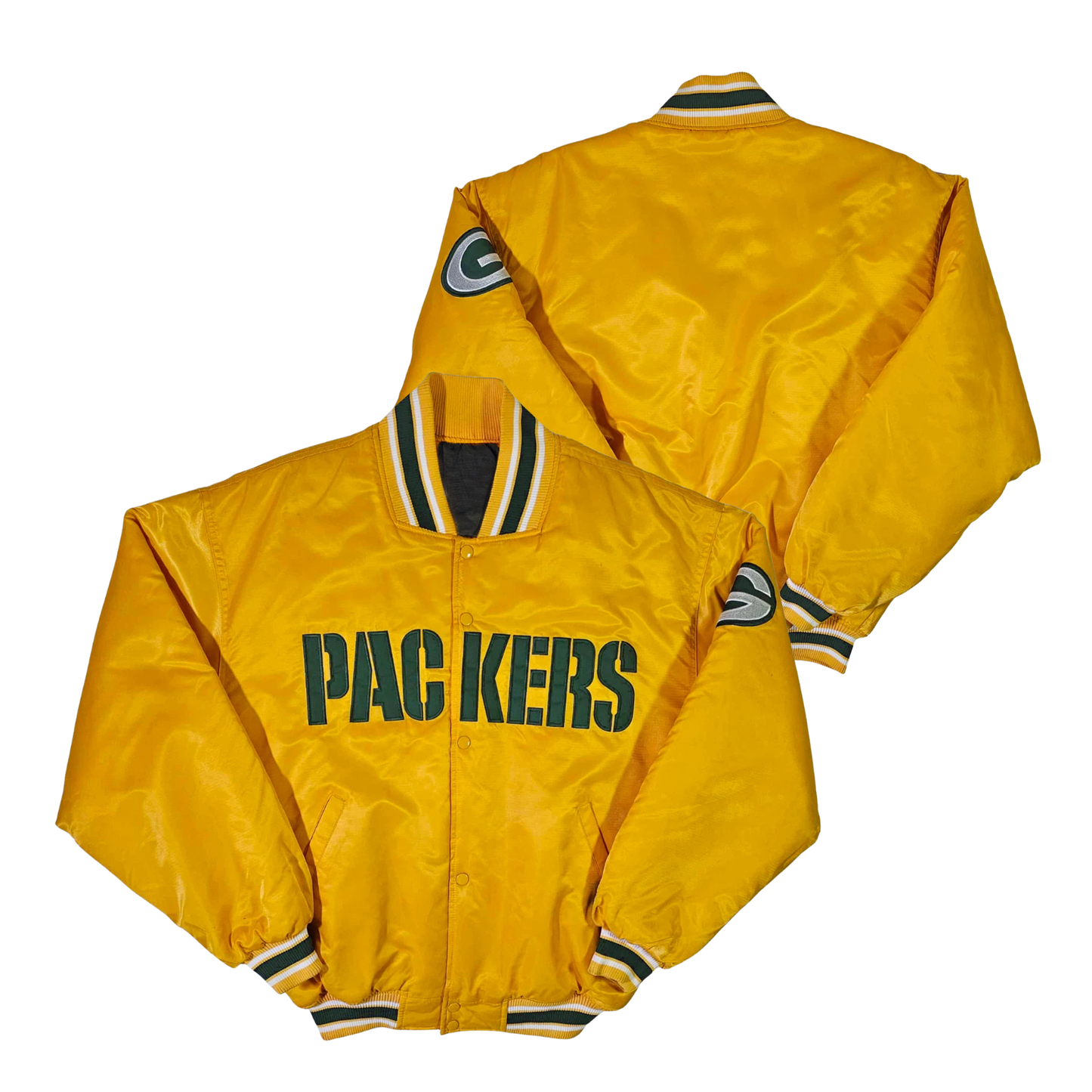 Packers Throwback Satin Bomber – (Pre order Ships in 3-6 weeks)