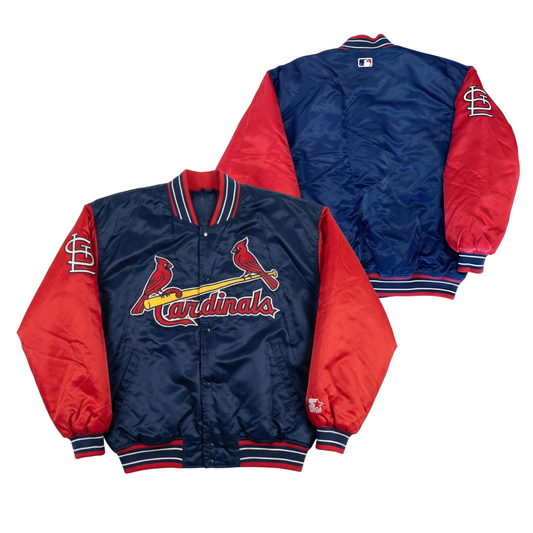 Cardinals Throwback Satin Bomber – (Pre order Ships in 2-4 weeks)