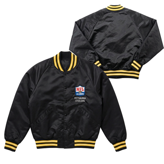 Steelers Throwback Satin Bomber – (Pre order Ships in 3-6 weeks)
