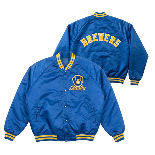 Brewers Throwback Satin Bomber – (Pre order Ships in 2-4 weeks)