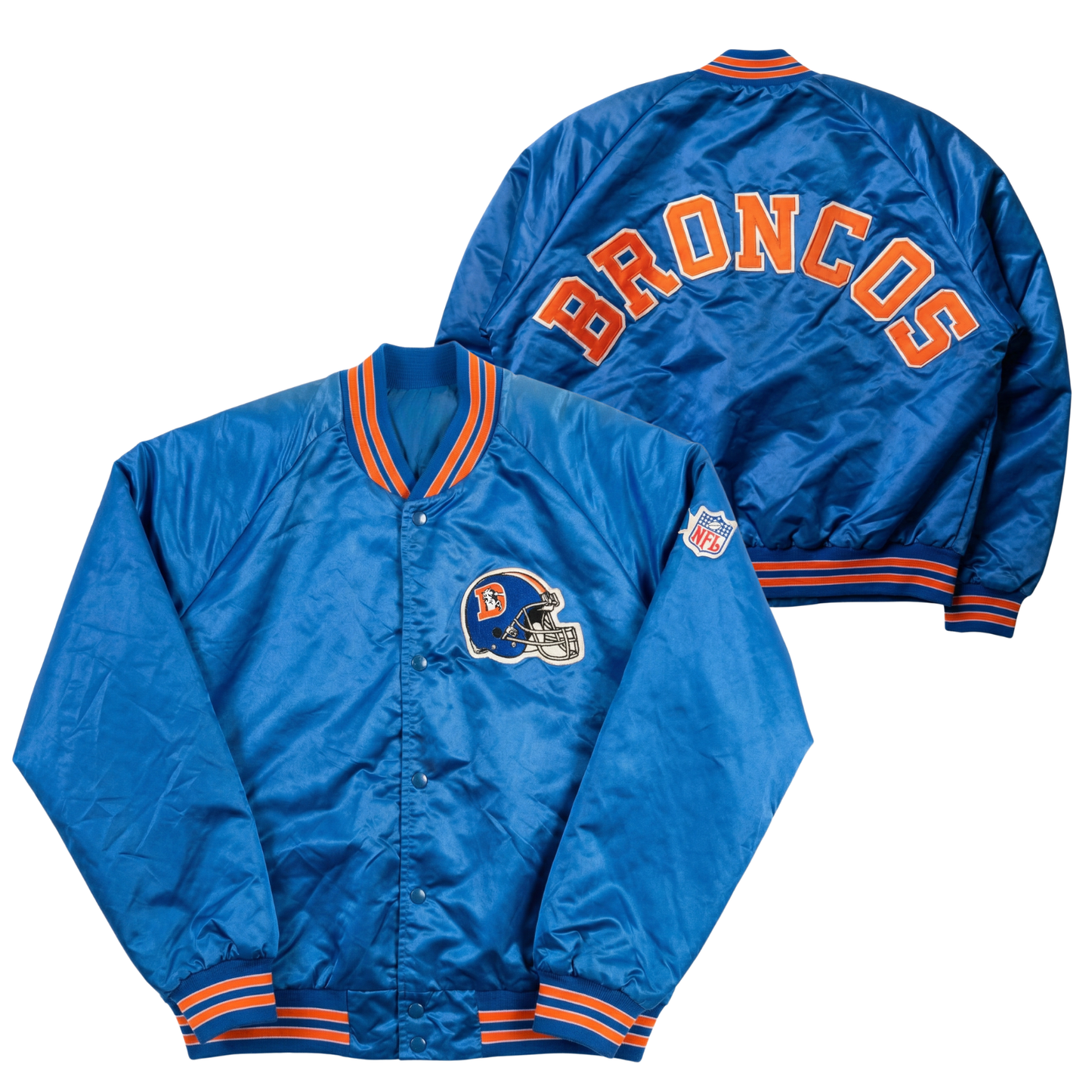Broncos Throwback Satin Bomber – (Pre order Ships in 3-6 weeks)