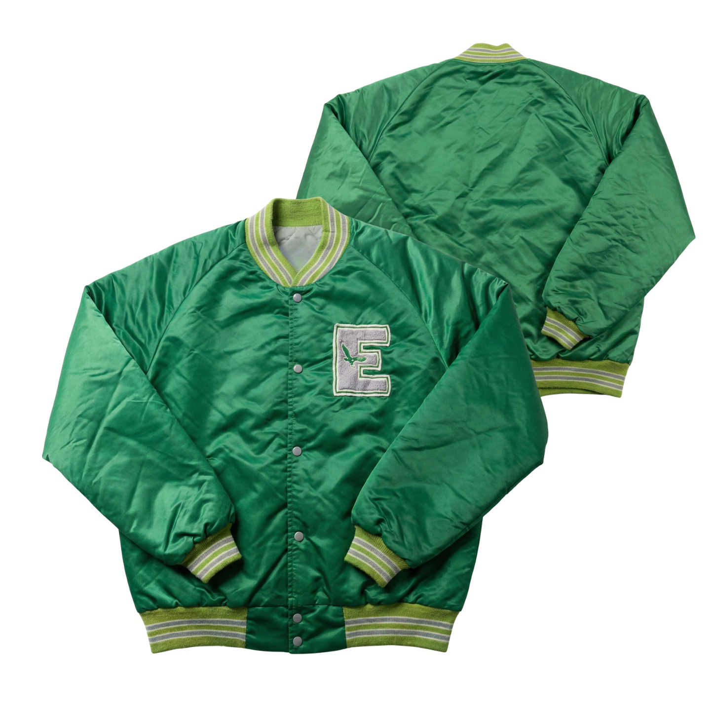 Eagles Throwback Satin Bomber – (Pre order Ships in 3-6 weeks)