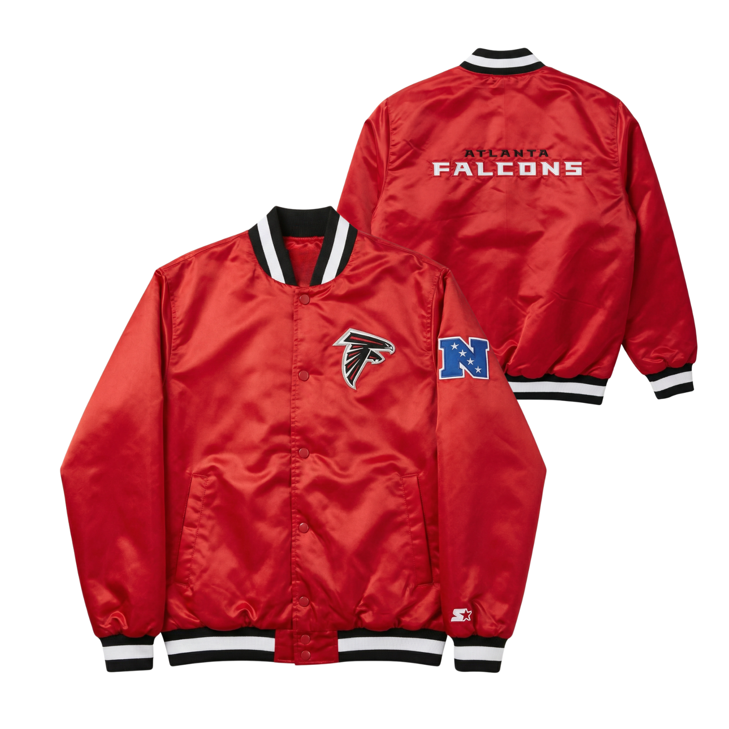 Falcons Throwback Satin Bomber – (Pre order Ships in 3-6 weeks)