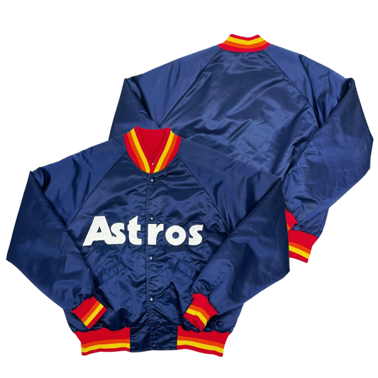Astros Throwback Satin Bomber – (Pre order Ships in 2-4 weeks)