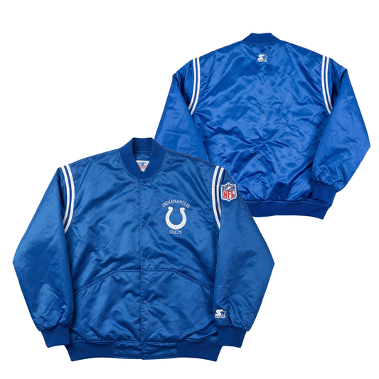 Colts Throwback Satin Bomber – (Pre order Ships in 3-6 weeks)
