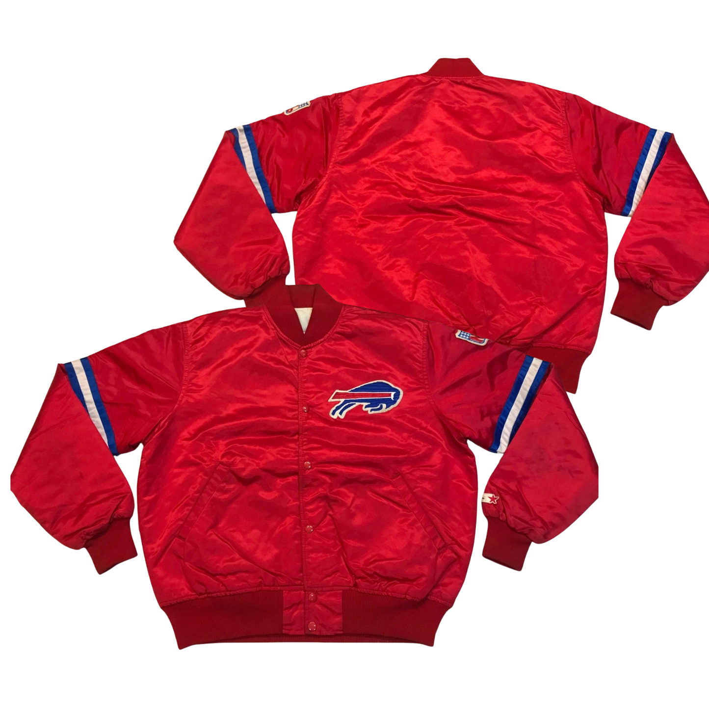 Bills Throwback Satin Bomber – (Pre order Ships in 3-6 weeks)