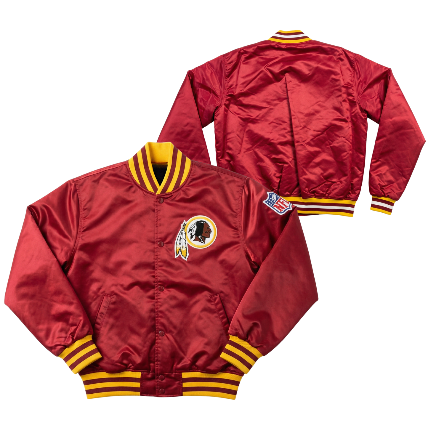 Redskins Throwback Satin Bomber – (Pre order Ships in 3-6 weeks)