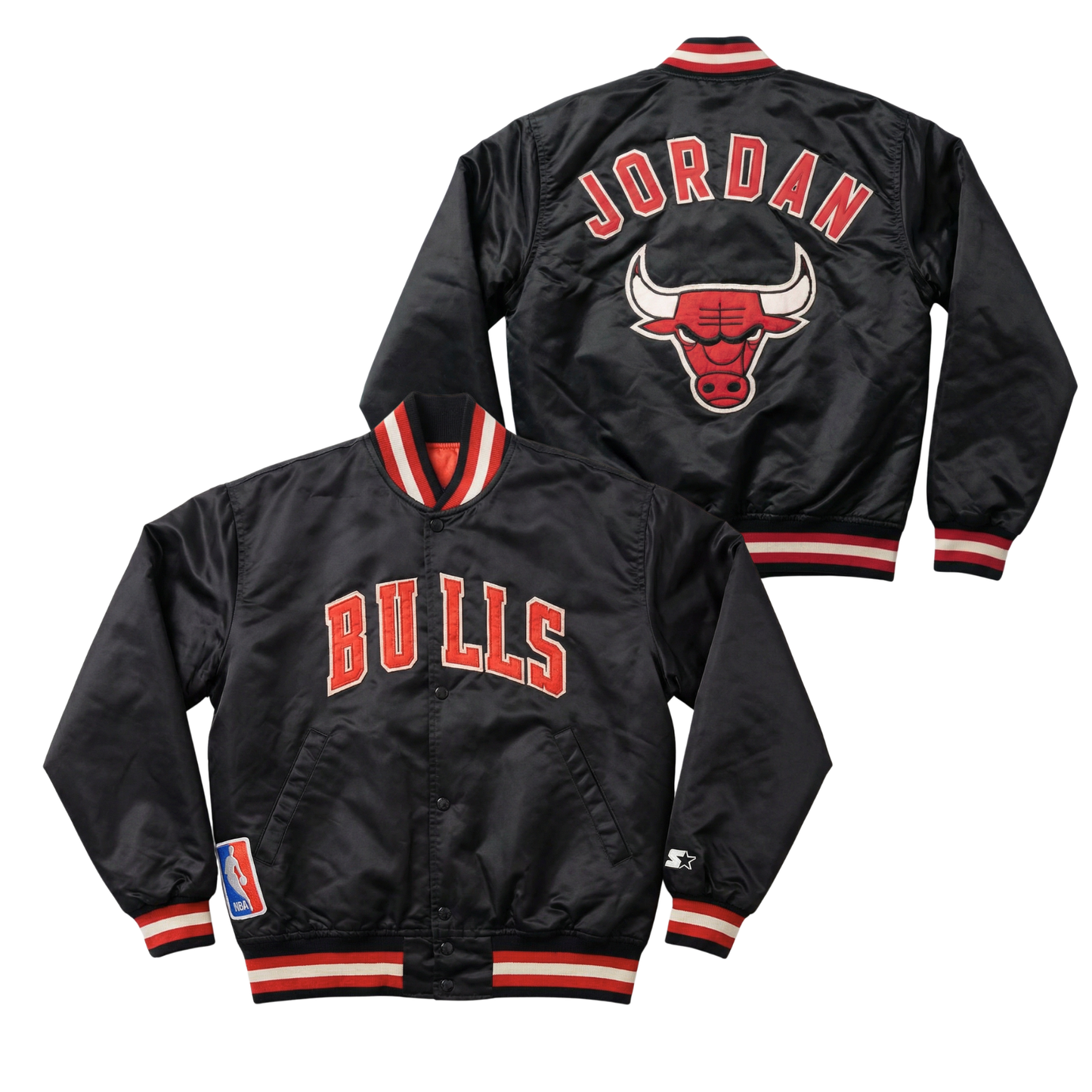 Bulls Throwback Satin Bomber – (Pre order Ships in 3-6 weeks)