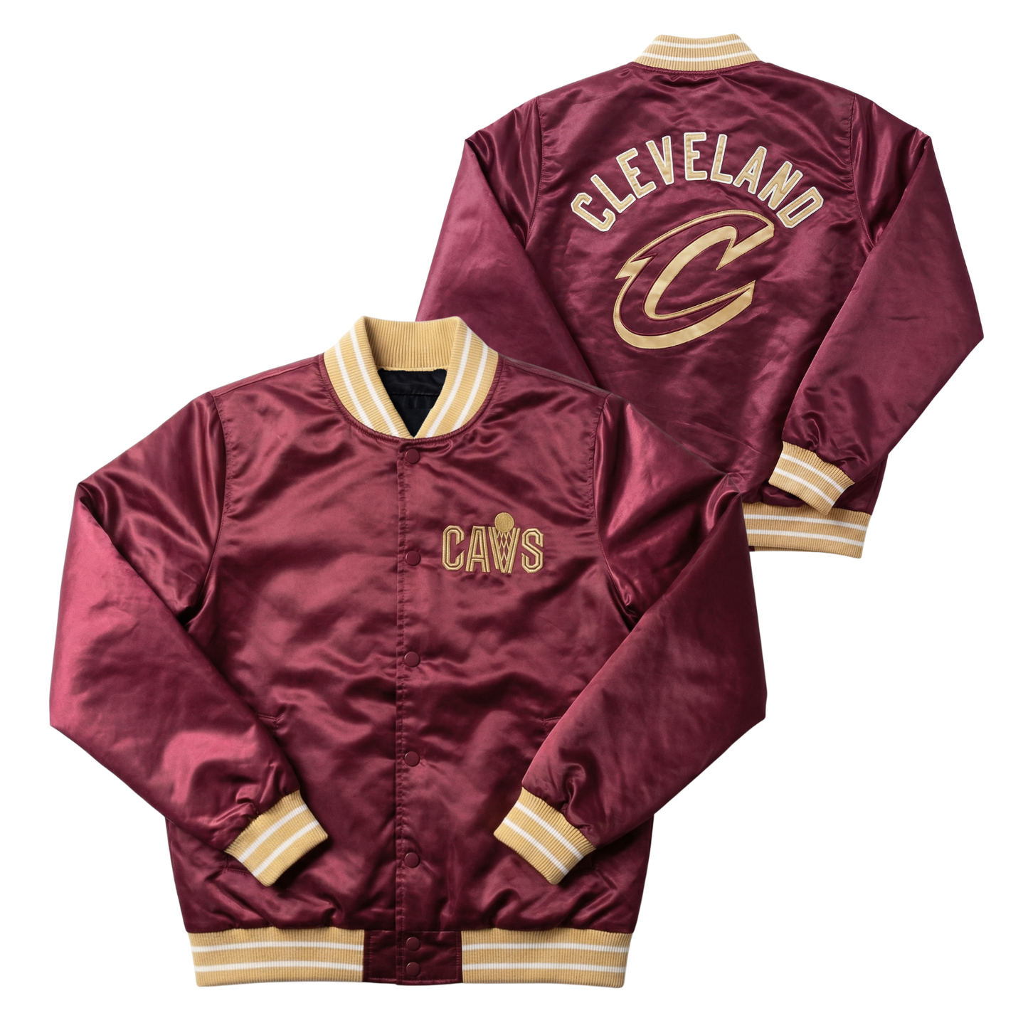 Cavs Throwback Satin Bomber – (Pre order Ships in 3-6 weeks)