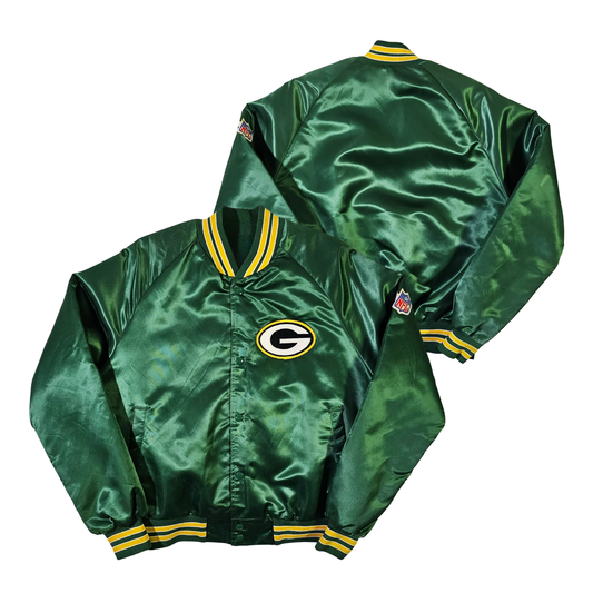 Packers Throwback Satin Bomber – (Pre order Ships in 3-6 weeks)