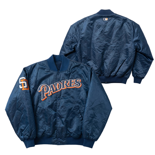 Padres Throwback Satin Bomber – (Pre order Ships in 2-4 weeks)