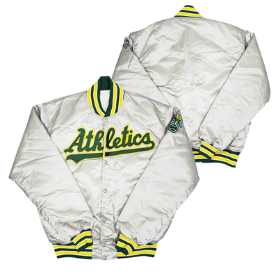 Athletics Throwback Satin Bomber – (Pre order Ships in 3-6 weeks)