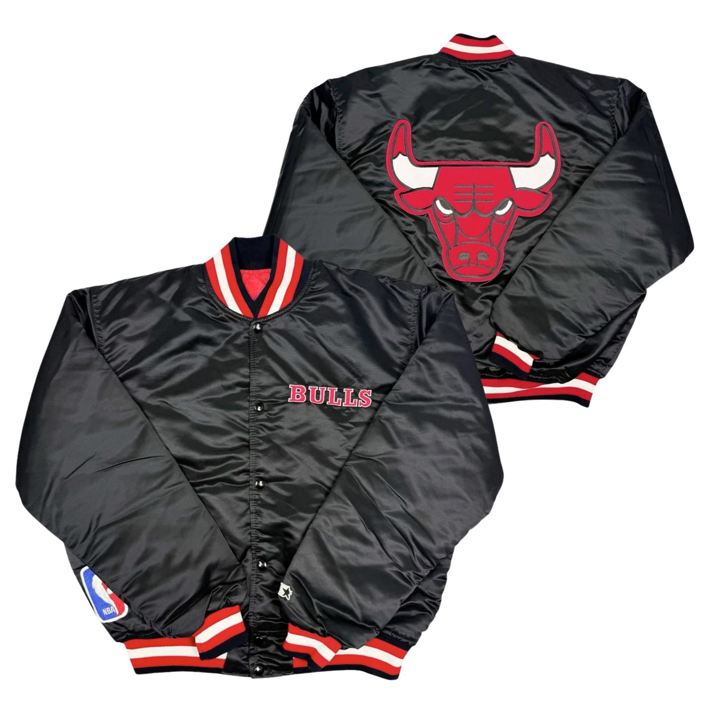 Bulls Throwback Satin Bomber – (Pre order Ships in 3-6 weeks)