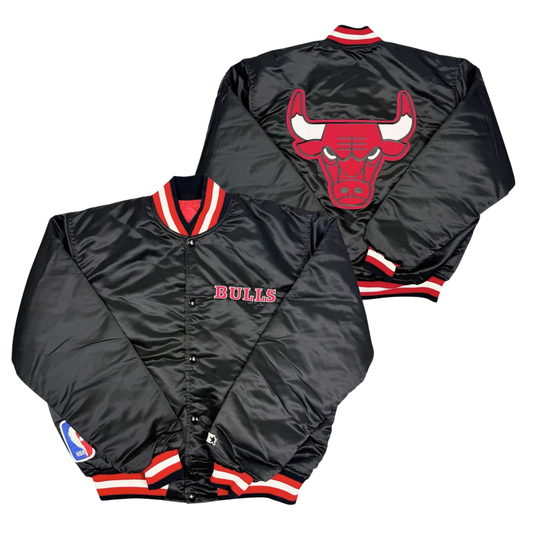 Bulls Throwback Satin Bomber – (Pre order Ships in 3-6 weeks)